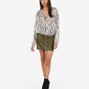 Express Sheer Snakeskin Blouse